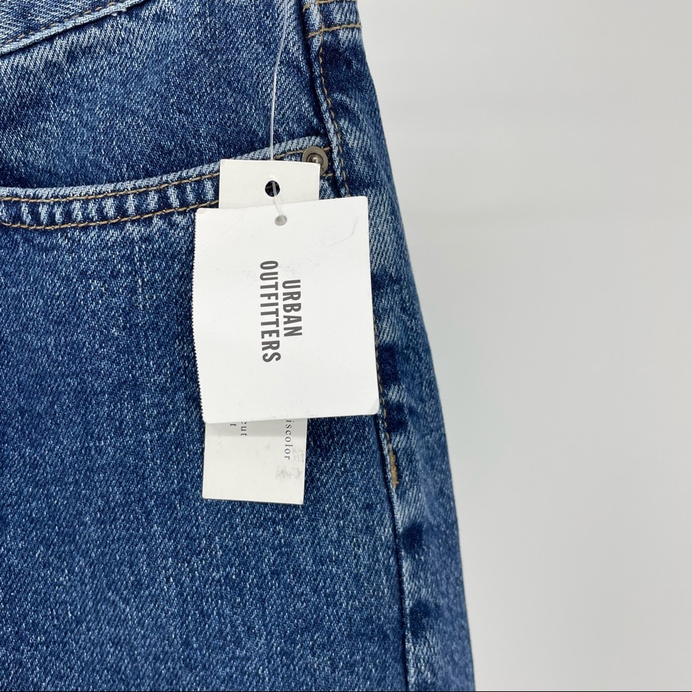 BDG NWT URBAN OUTFITTERS HIGH RISE BLUE BUTTON DOWN LEG JEANS 24 - Picture 5 of 10